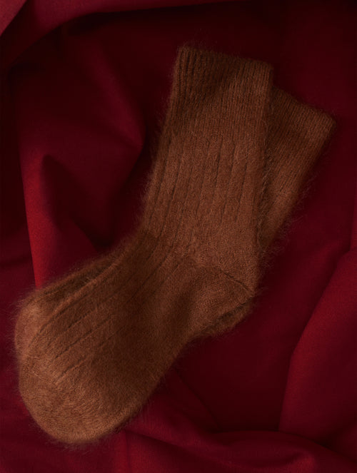 Halo Cashmere Sock | Ginger