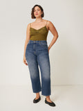 Delmont Cropped Tapered Jean | Blue