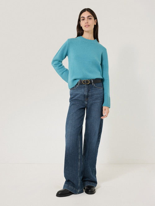 Balfour Long Wide Leg Jean | Vintage Mid Blue