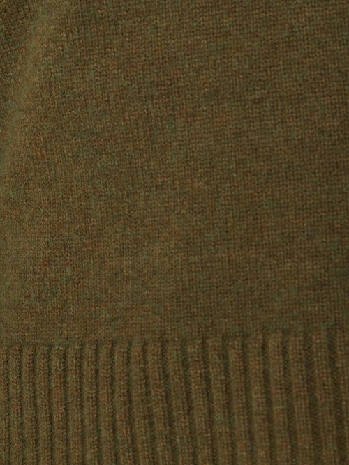 Compact Wool Cashmere Blend Jumper | Khaki