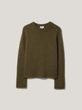 Compact Wool Cashmere Blend Jumper | Khaki