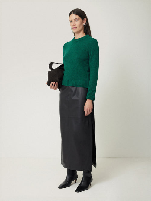 Compact Wool Cashmere Blend Jumper | Sherwood Green