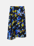 Haze Floral Crepe Skirt | Blue