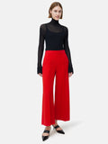 Modern Crepe Sailor Trouser | Red