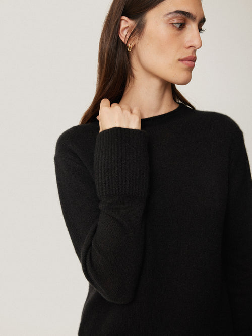 Cloud Cashmere Eldon Jumper | Black