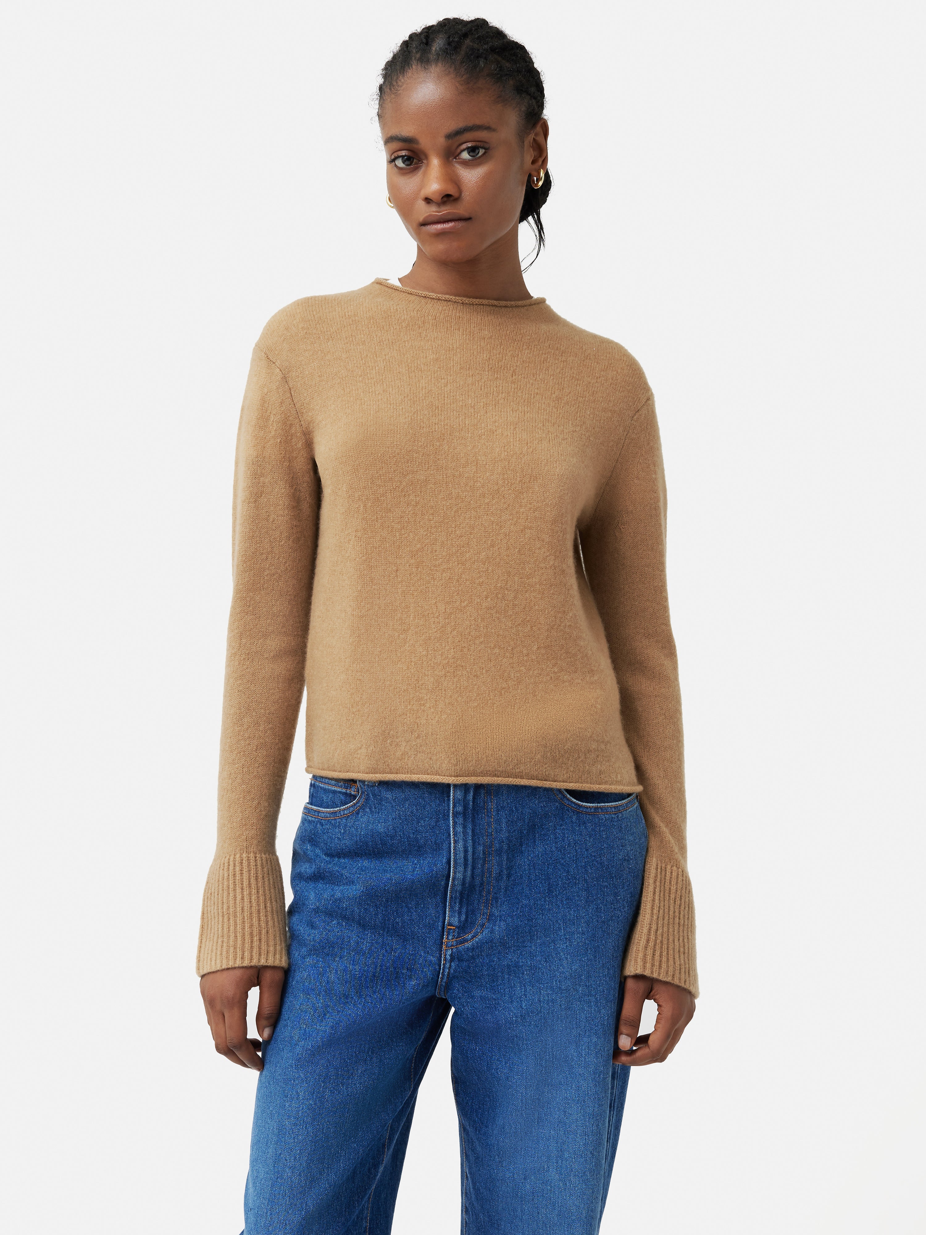 Cloud Cashmere Eldon Jumper Camel Jigsaw