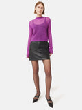 Mohair Blend Gauzy Knit Jumper | Pink