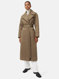 Freya Quilted Trench Coat | Khaki