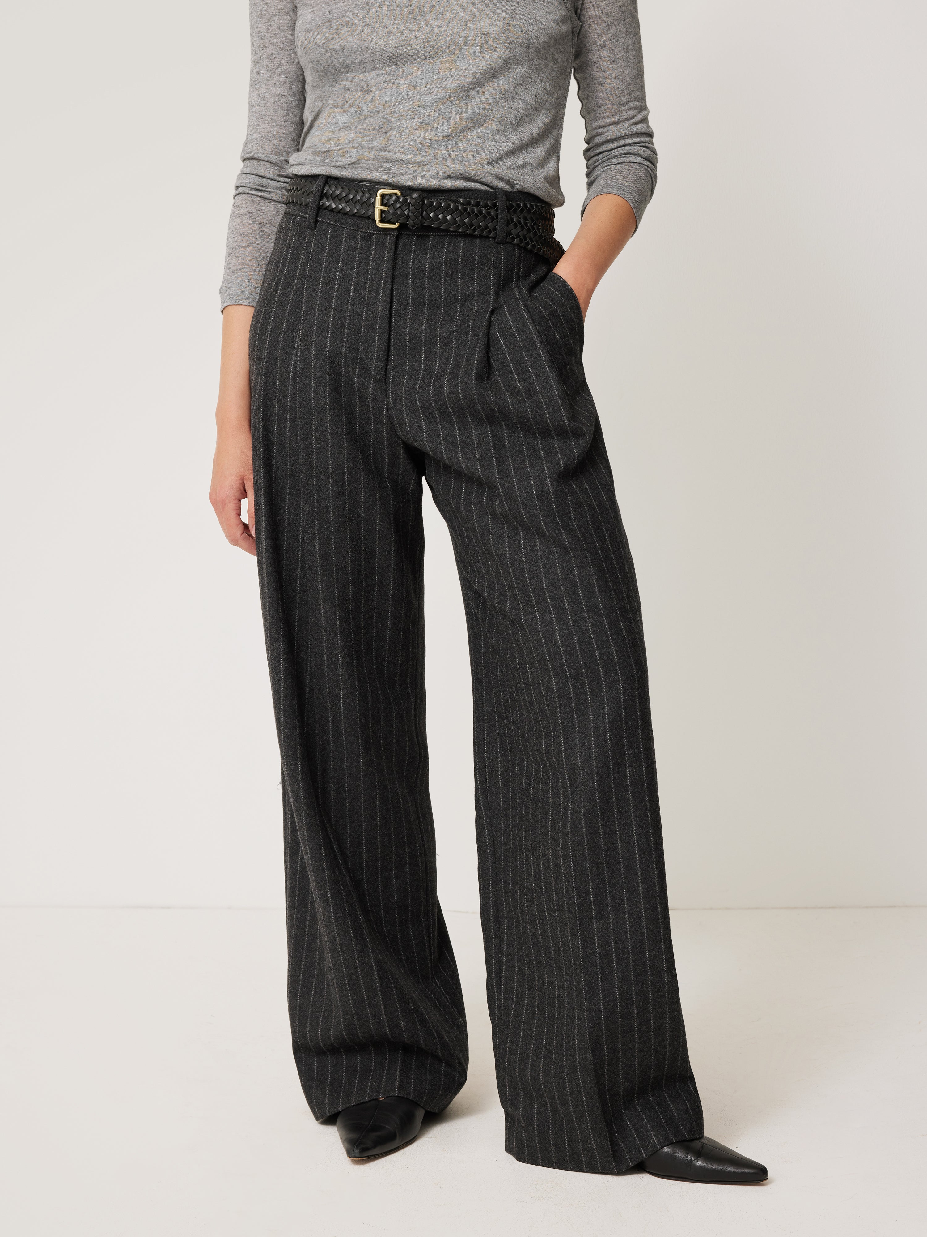 Italian Wool Kemp Pinstripe Trouser 