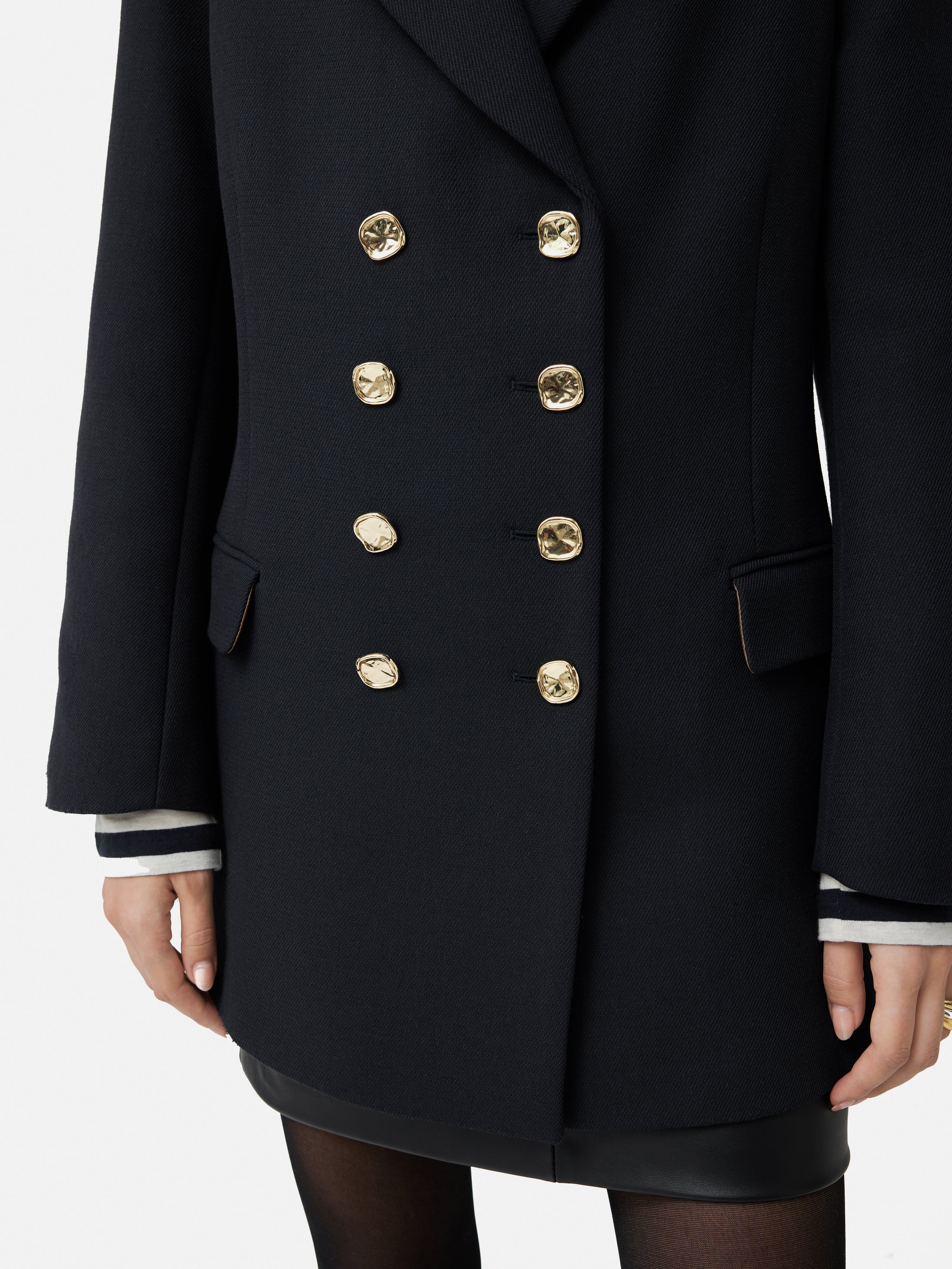 Military jacket with gold on sale buttons