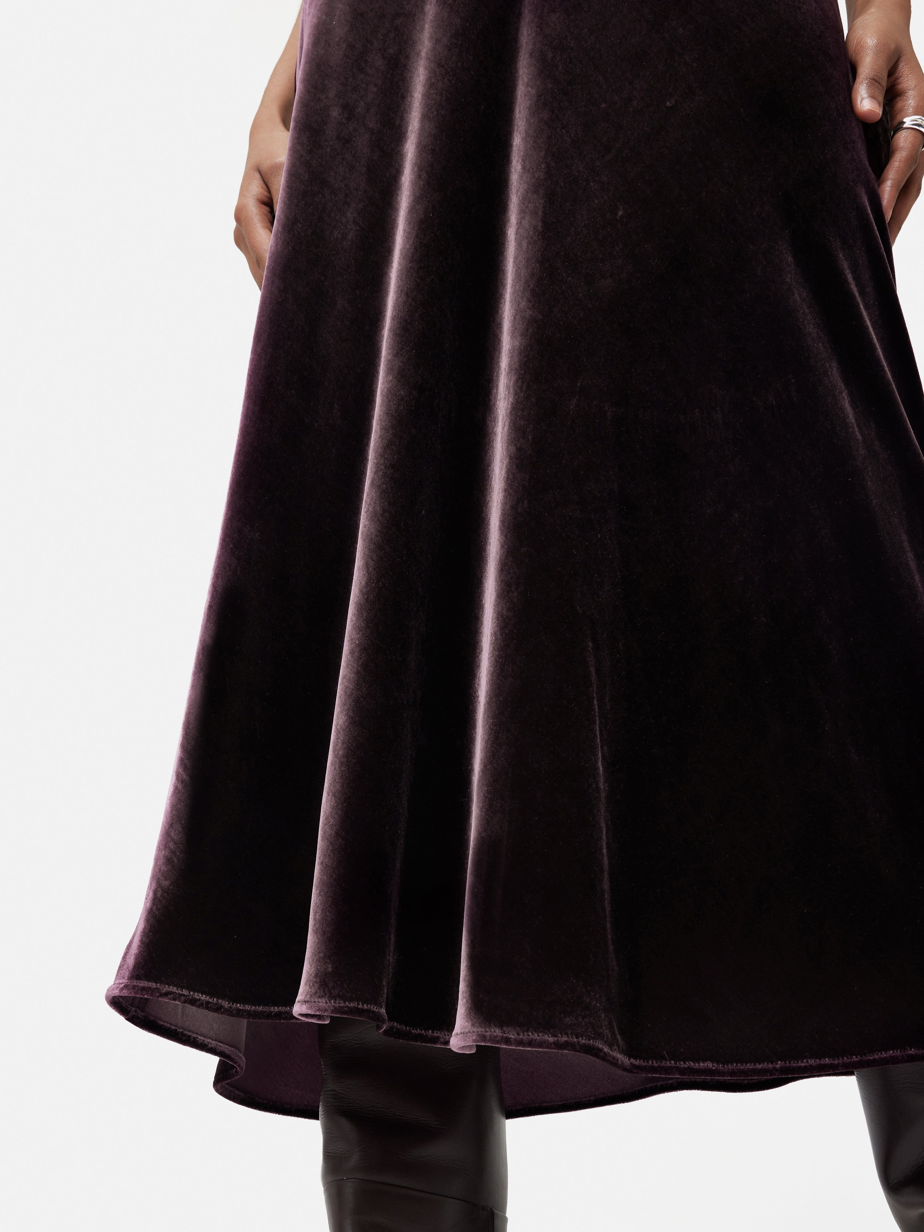 Long skirt outlet velvet