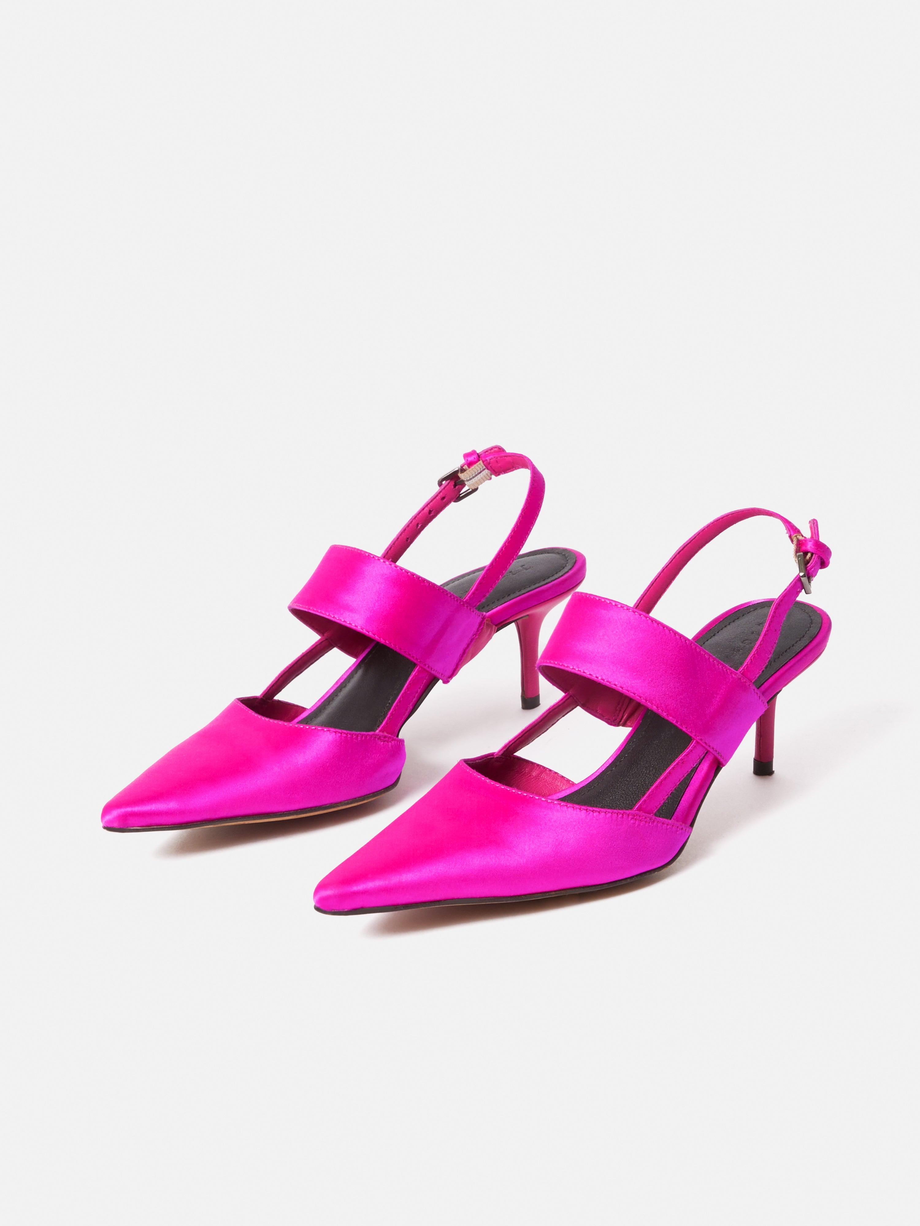 Pink slingback kitten store heels