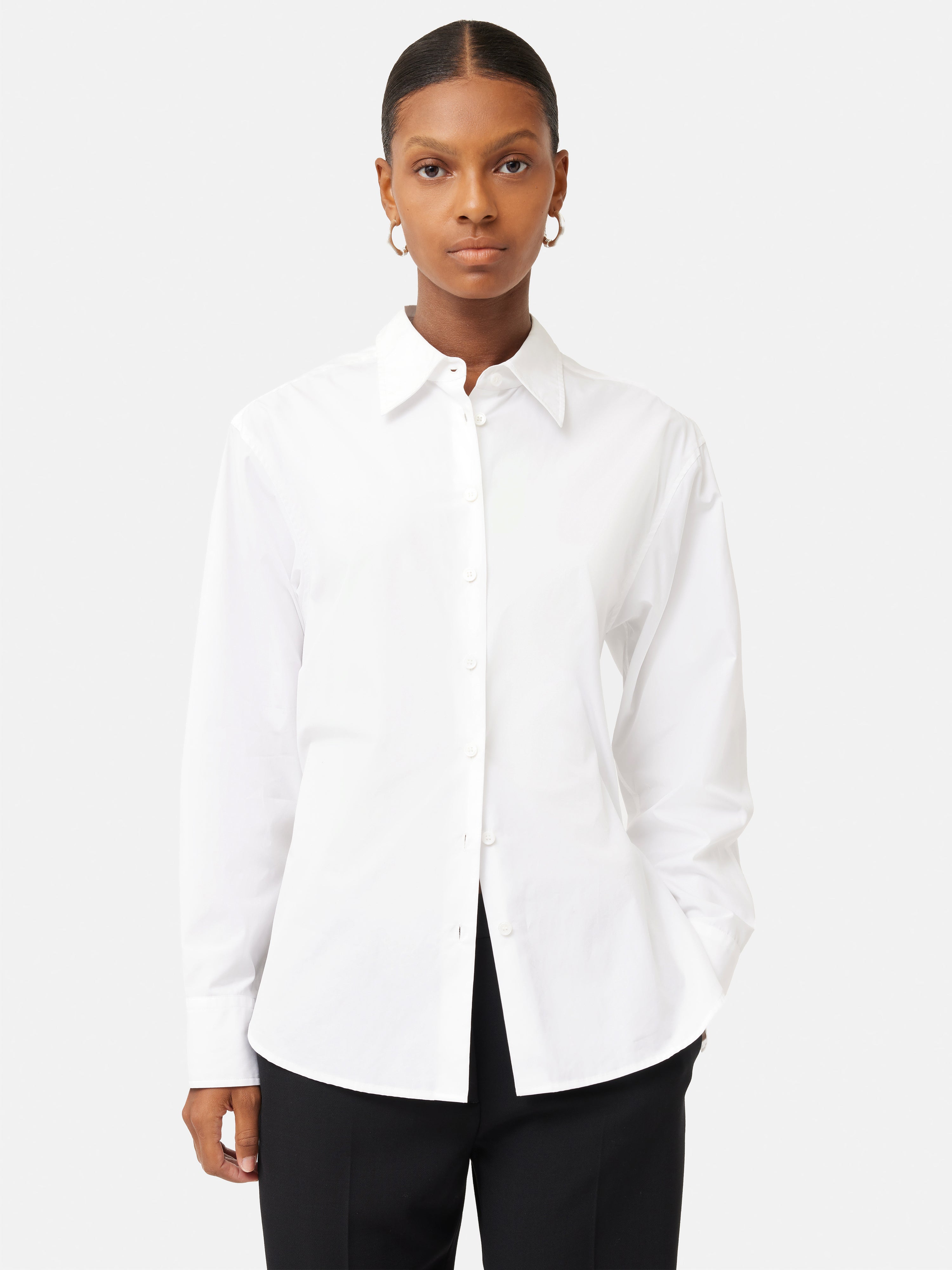 Cotton Poplin Shirt | White – Jigsaw