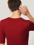 Merino Half Sleeve T-shirt | Red