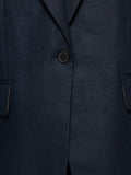 Irish Linen Herringbone Gibson Blazer | Navy