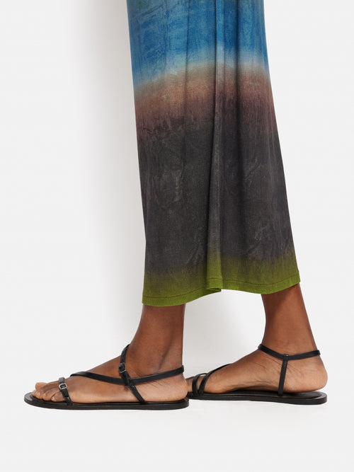 Glazed Abstract Jersey Skirt | Brown