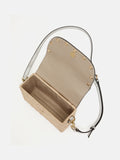 Boxy Straw Cross Body | Silver