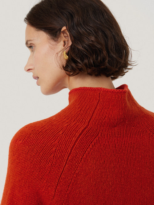 Wool Blend Snowdon Jumper | Orange