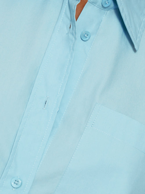 Heritage Cotton Relaxed Shirt | Blue