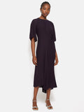 Textured Asymmetric Dress | Purple