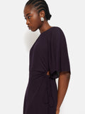 Textured Asymmetric Dress | Purple