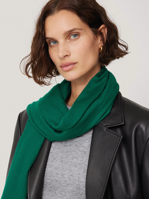 Wool Silk Pashmina | Green