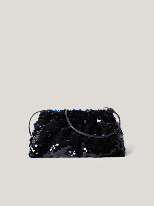 Oversized Sequin Clutch | Navy