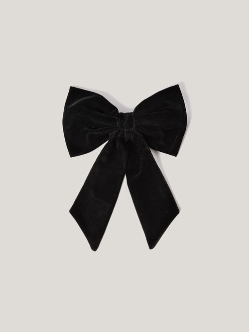 Velvet Bow Hairclip | Black