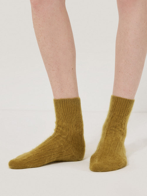 Halo Cashmere Sock | Green