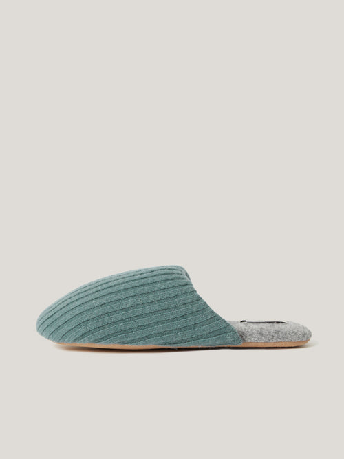 Compact Wool Slipper | Blue