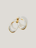 Pave Double Hoop Earring | Gold