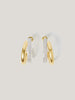 Pave Double Hoop Earring | Gold