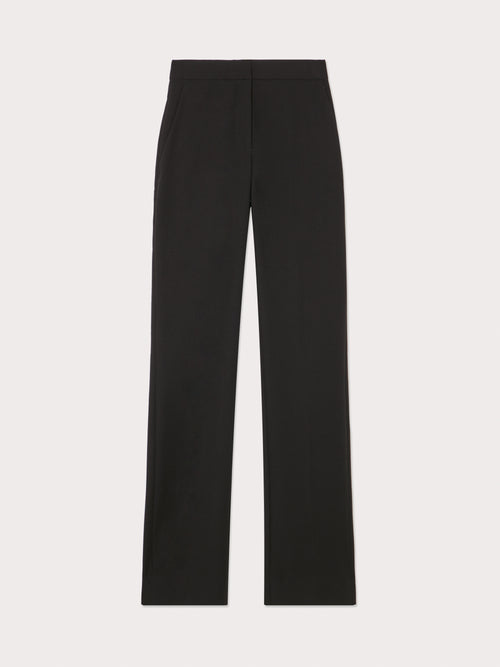 Modern Crepe Kick Hem Trouser | Black