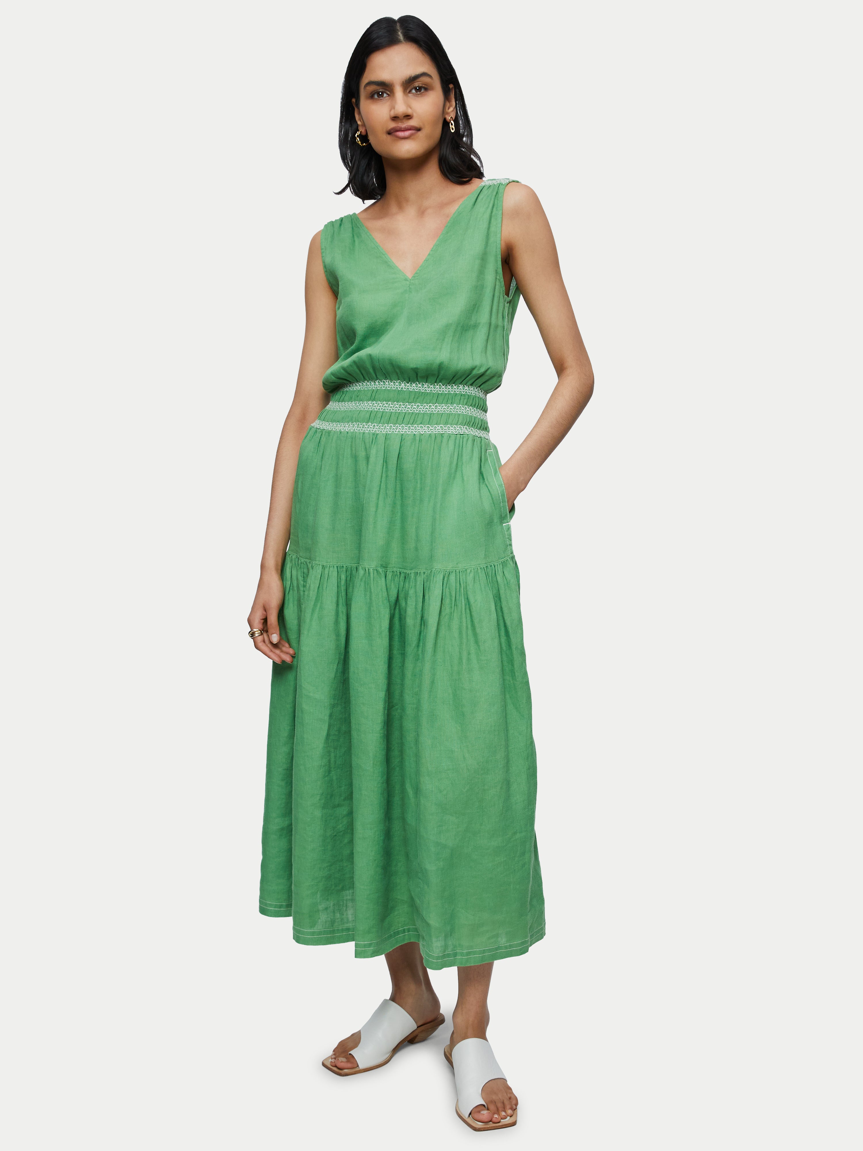 Jigsaw shop green dress