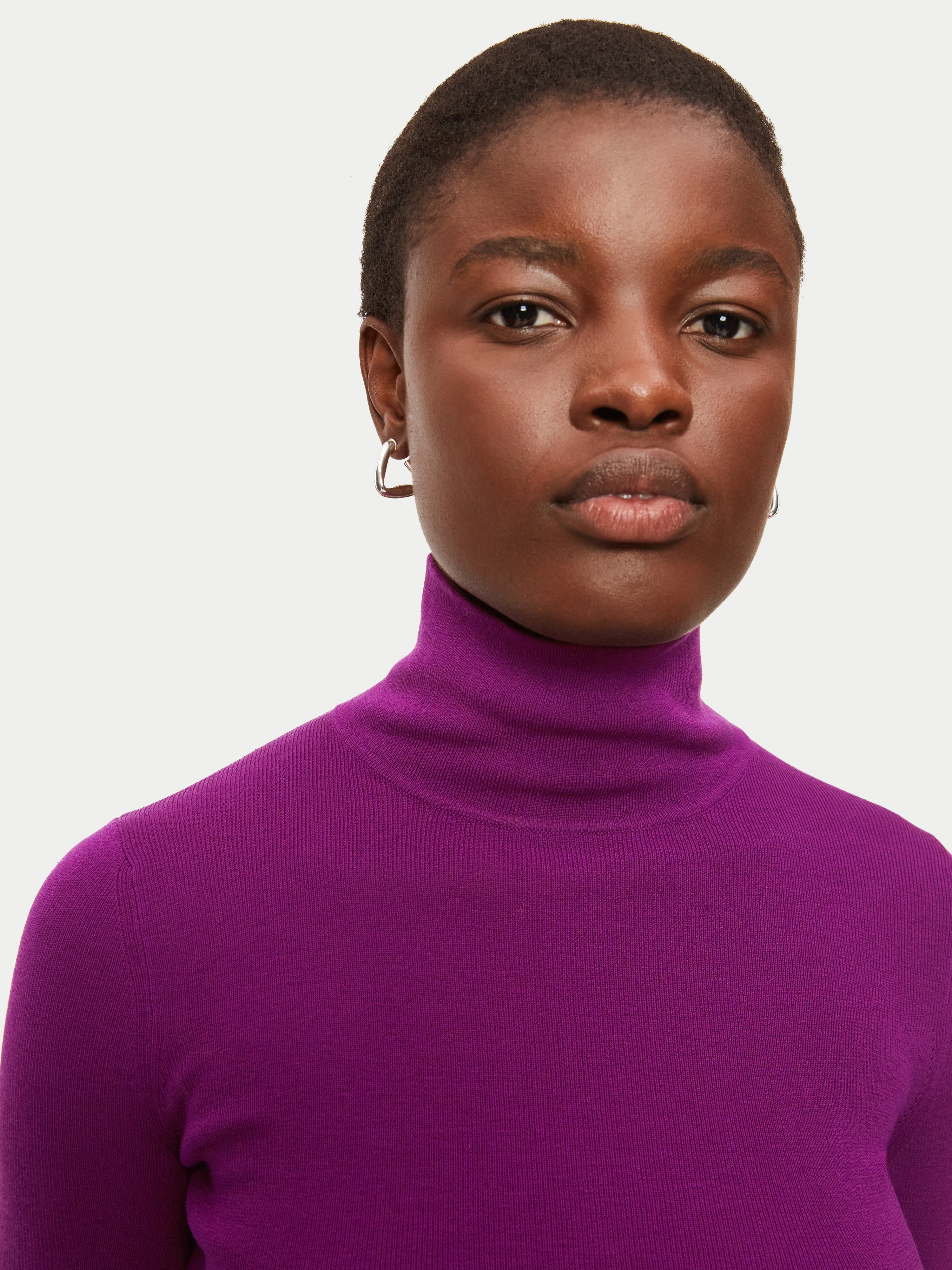 Silk hot sale roll neck