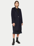 Relaxed Wool City Coat | Navy