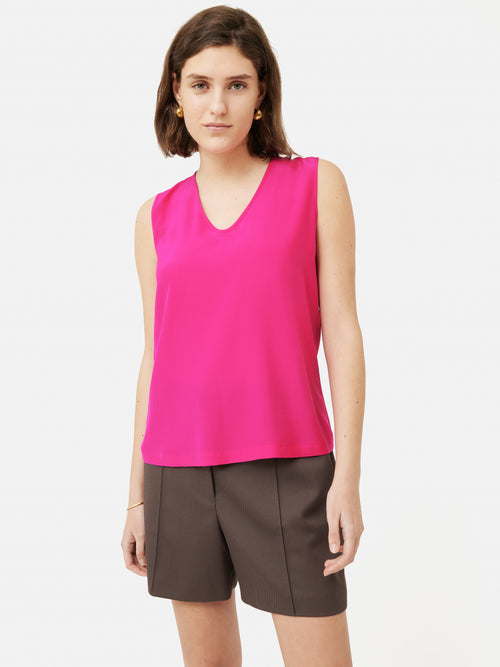 Josie Silk Vest | Pink