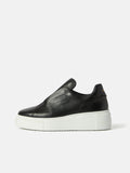 Hicote Leather Slip On Trainer | Black