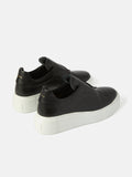 Hicote Leather Slip On Trainer | Black