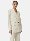 Italian Pinstripe Jacket | White