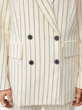 Italian Pinstripe Jacket | White