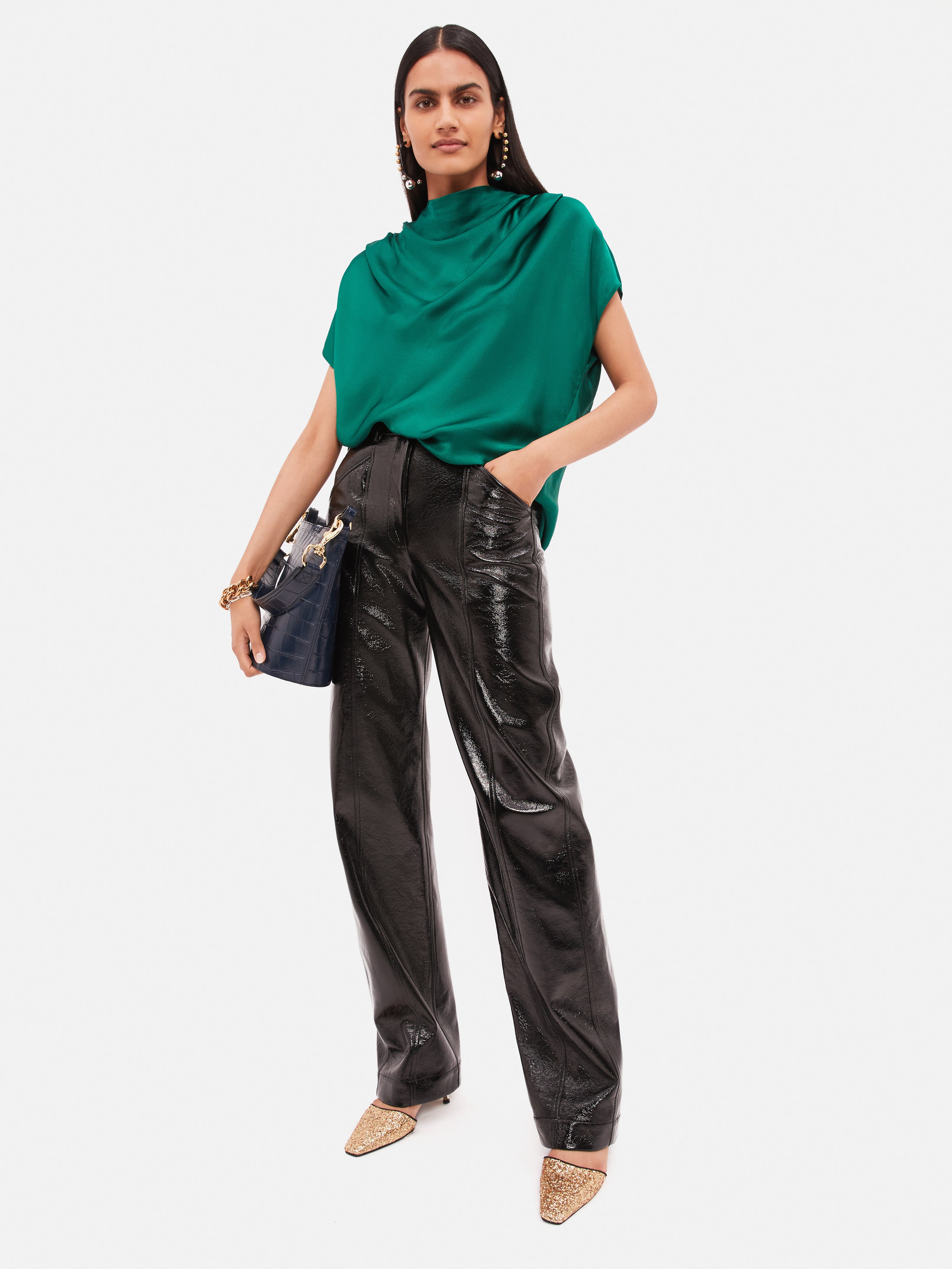 Forte Forte Hammered Silk-Satin Trousers - Closet Upgrade