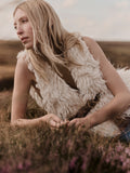 Looped Knitted Gilet | Cream