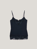 Modal Lace Vest | Navy