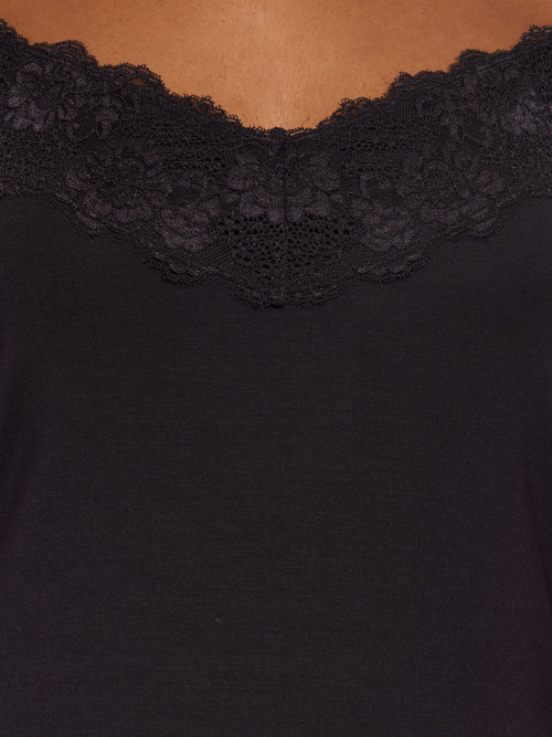 Modal Lace Vest | Raisin