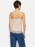 Modal Lace Vest | Pale Sand