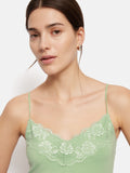 Modal Lace Vest | Pastel Green