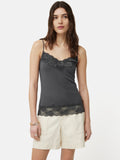 Modal Lace Vest | Dark Grey