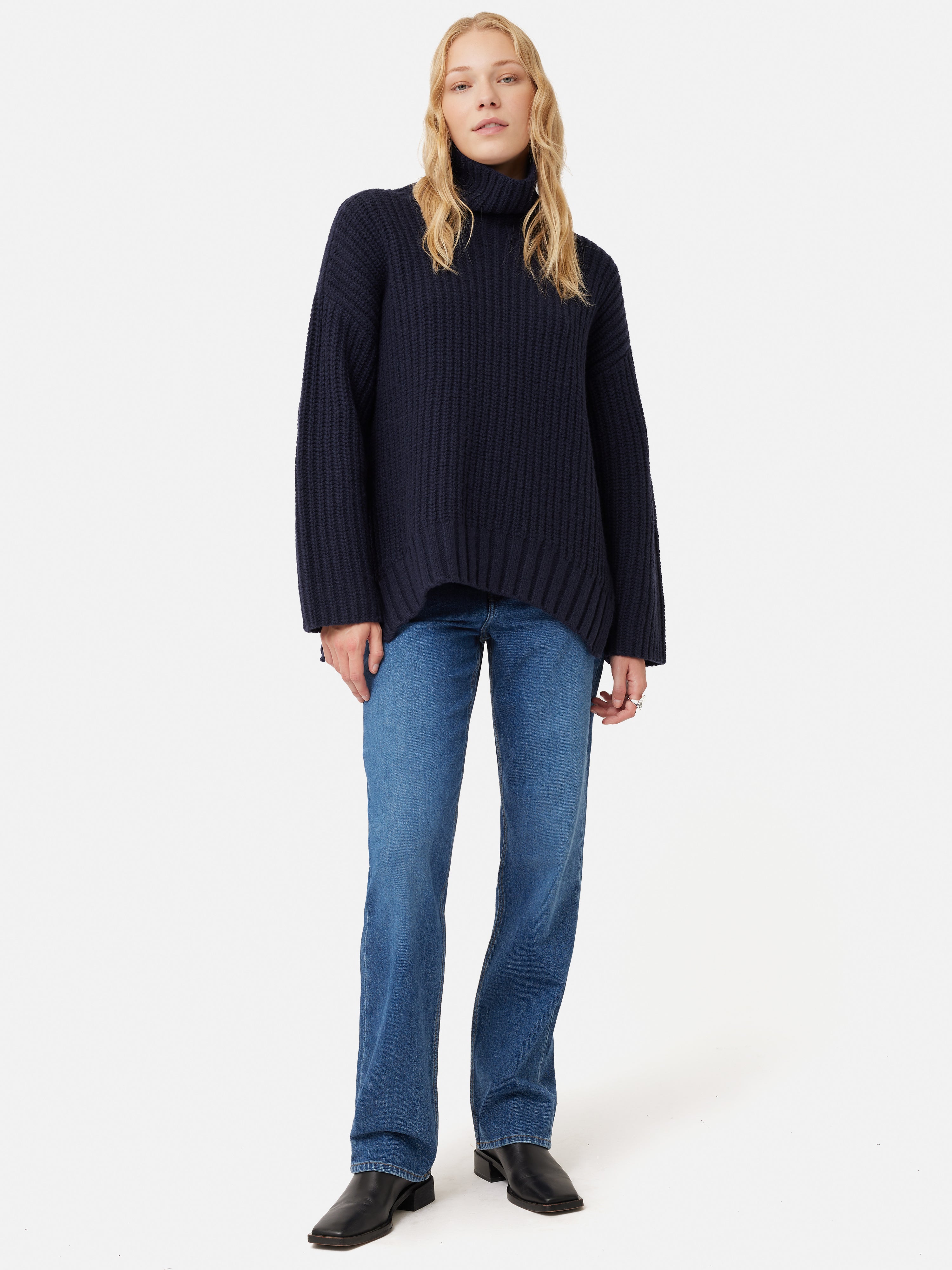 Orkney Oversize Rib Jumper | Navy – Jigsaw