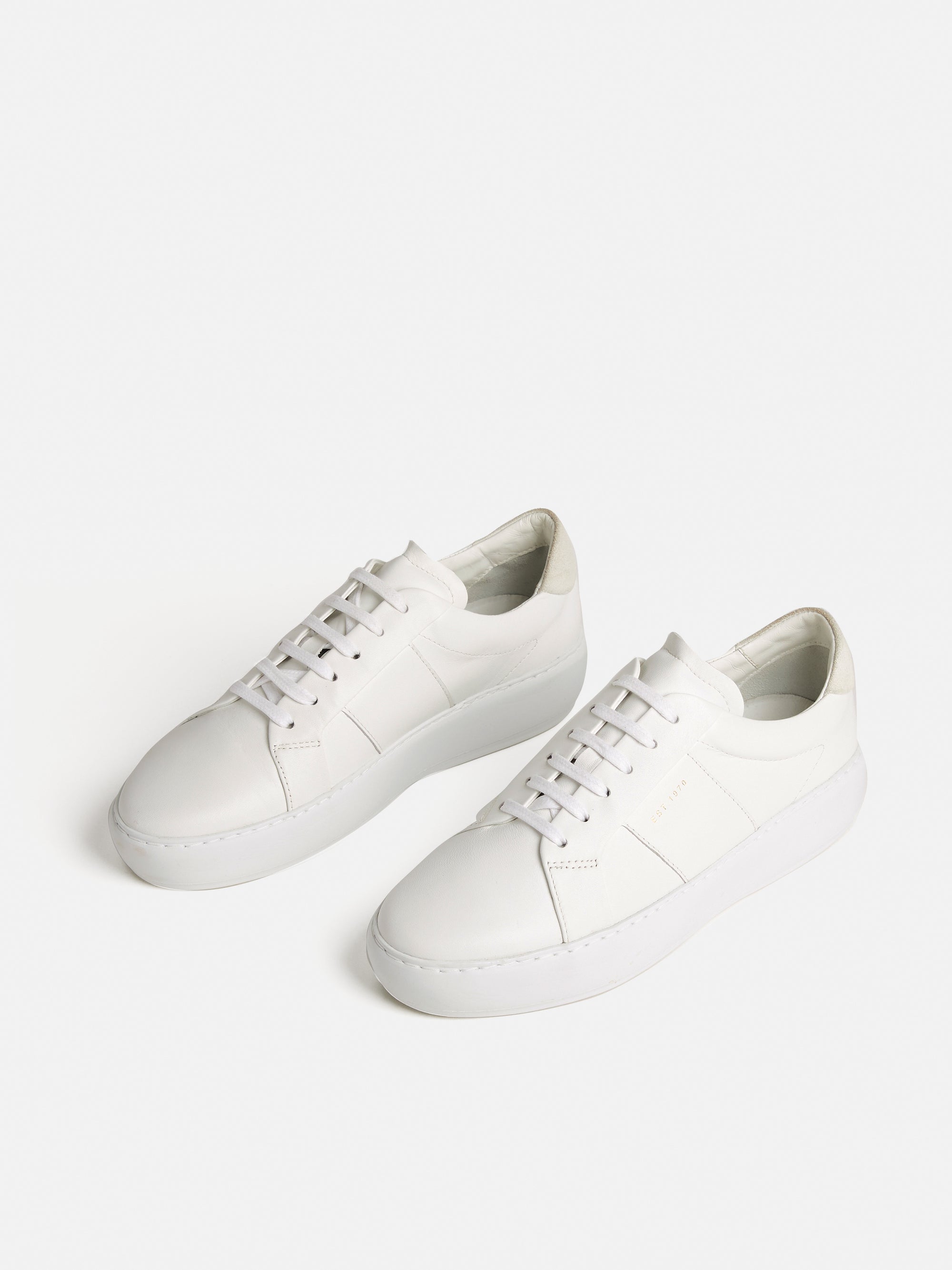 Riva Leather Platform Trainer | White – Jigsaw